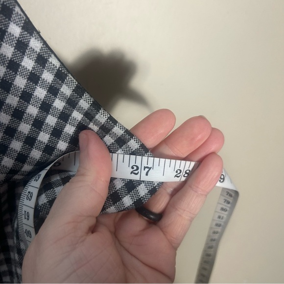 Anthropologie Hutch Black White Micro Gingham Sleeveless Knee Length Dress 4X - Picture 6 of 7